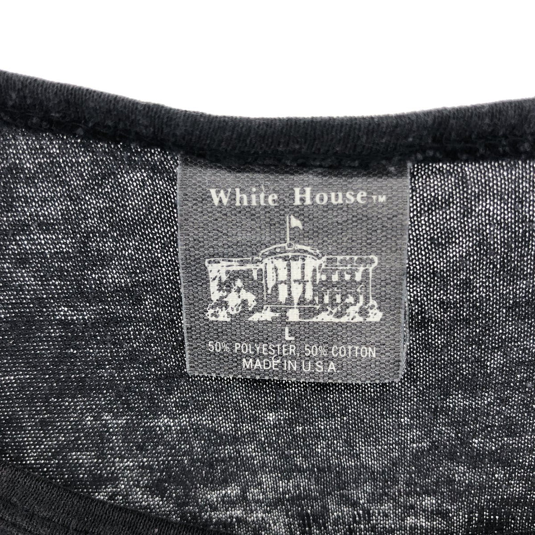 80'S WHITE HOUSE BLACK HILLS CLASSIC Eagle Pattern Tank Top Made in USA Women's Size L Vintage polyester black type Vintage Second Hand