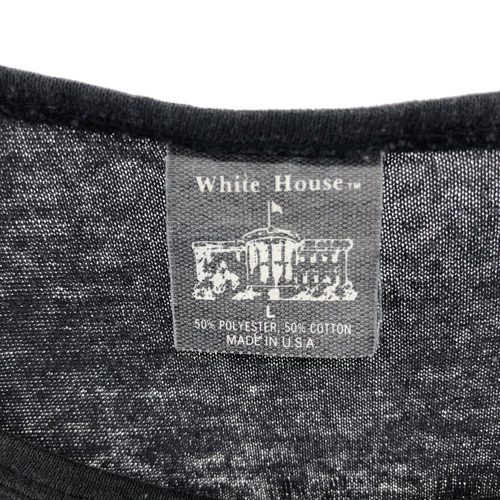 80'S WHITE HOUSE BLACK HILLS CLASSIC Eagle Pattern Tank Top Made in USA Women's Size L Vintage polyester black type Vintage Second Hand