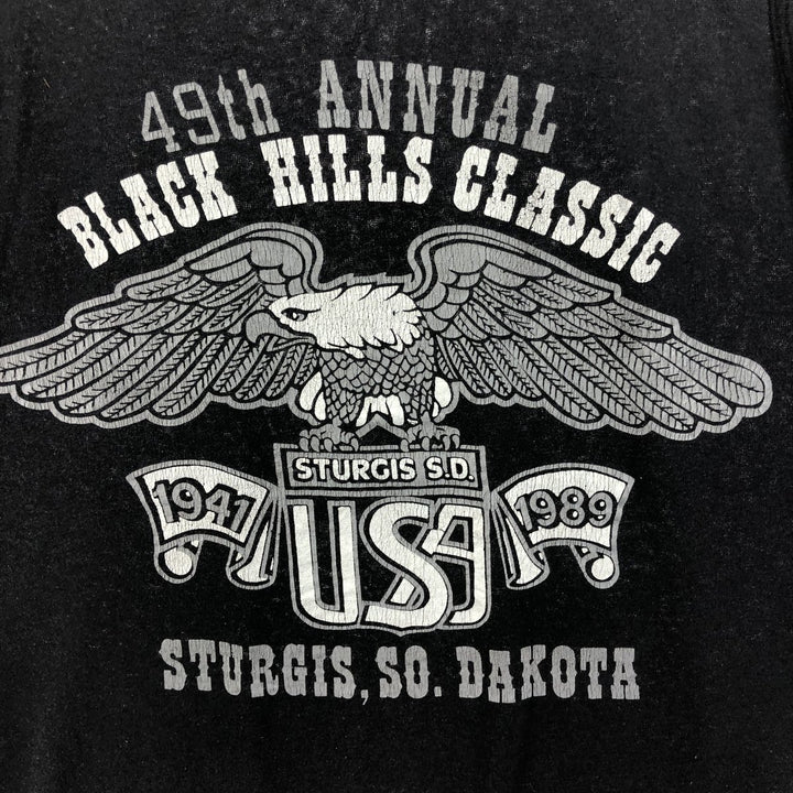 80'S WHITE HOUSE BLACK HILLS CLASSIC Eagle Pattern Tank Top Made in USA Women's Size L Vintage polyester black type Vintage Second Hand