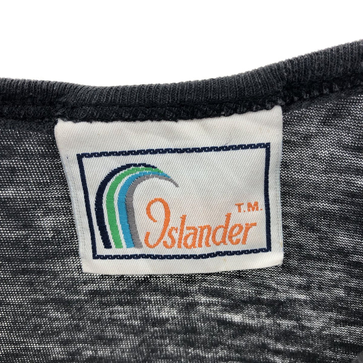 ISLANDER Harley Davidson Eagle Pattern Large Print Tank Top Made in USA Women's S Size Vintage polyester black type Vintage Second Hand