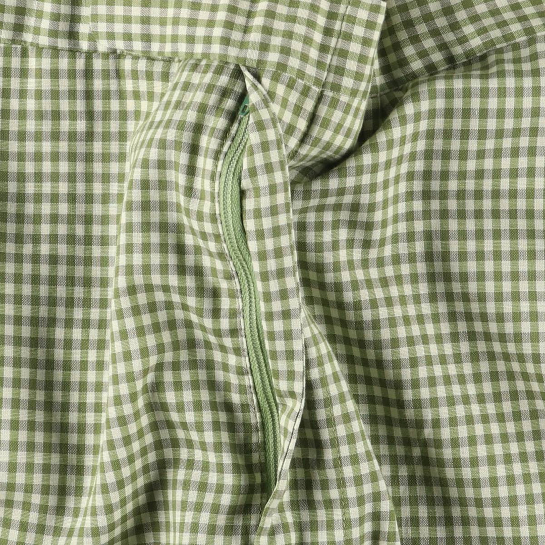 RERMANENT PRESS Check Pattern Shorts, Short Pants, Women's XL (w32) Equivalent, Vintage unknown green type Vintage Second Hand