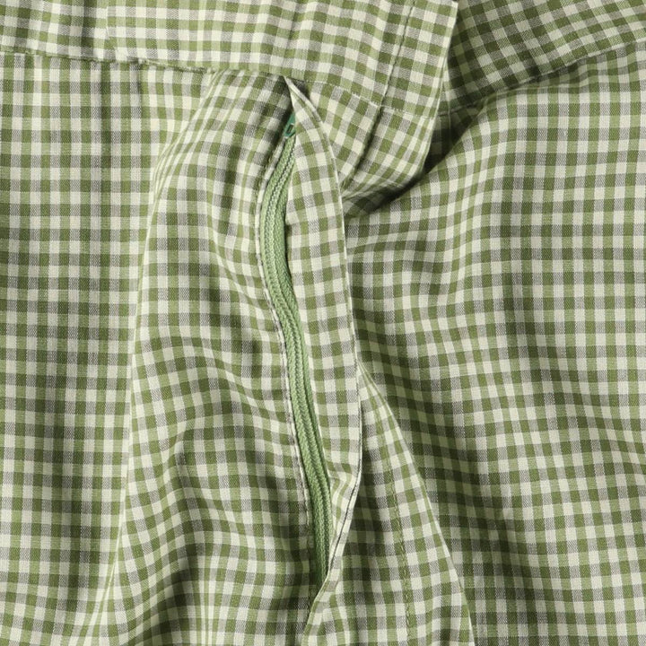 RERMANENT PRESS Check Pattern Shorts, Short Pants, Women's XL (w32) Equivalent, Vintage unknown green type Vintage Second Hand