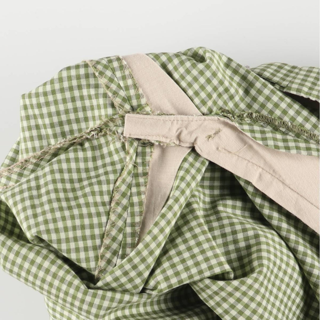 RERMANENT PRESS Check Pattern Shorts, Short Pants, Women's XL (w32) Equivalent, Vintage unknown green type Vintage Second Hand