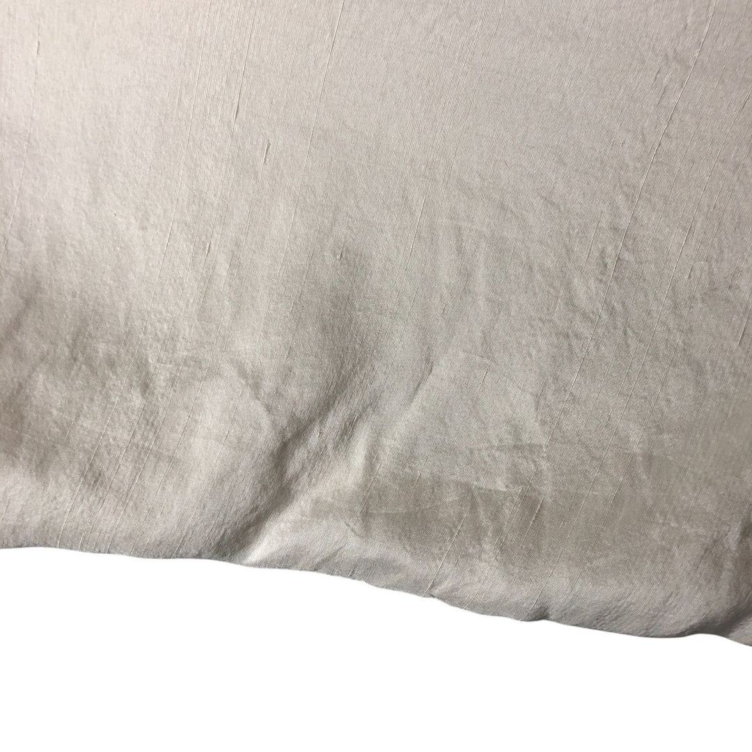 PETER MARTIN Skipper collar long sleeve silk shirt, women's size M silk pale white type Vintage Second Hand