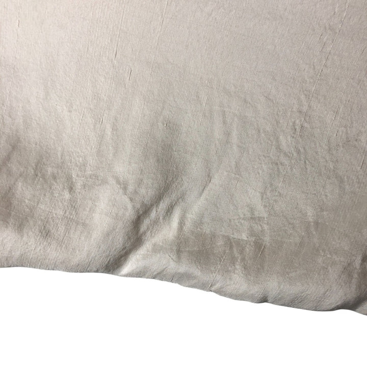 PETER MARTIN Skipper collar long sleeve silk shirt, women's size M silk pale white type Vintage Second Hand