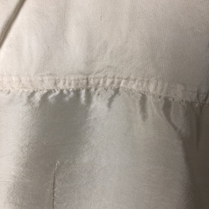 PETER MARTIN Skipper collar long sleeve silk shirt, women's size M silk pale white type Vintage Second Hand
