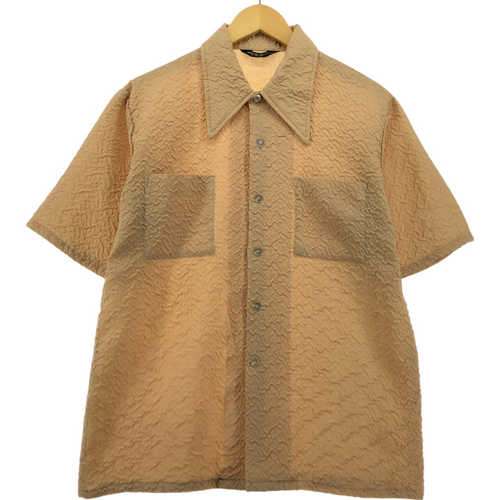 CALIFORNIA Short Sleeve Shirt Box Shirt Men's Size L Vintage unclear yellow type Vintage Second Hand