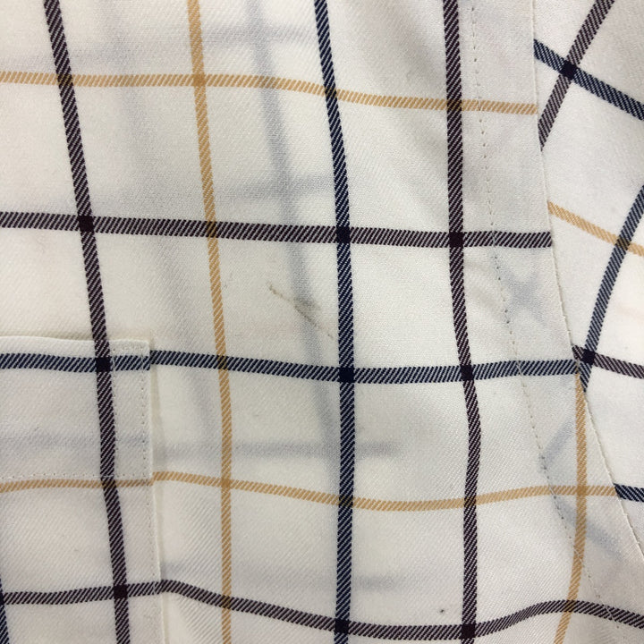 Brooks Brothers Est.1818 Check Pattern Long Sleeve Button-Down Check Shirt, Men's Size L cotton Beige type Vintage Second Hand