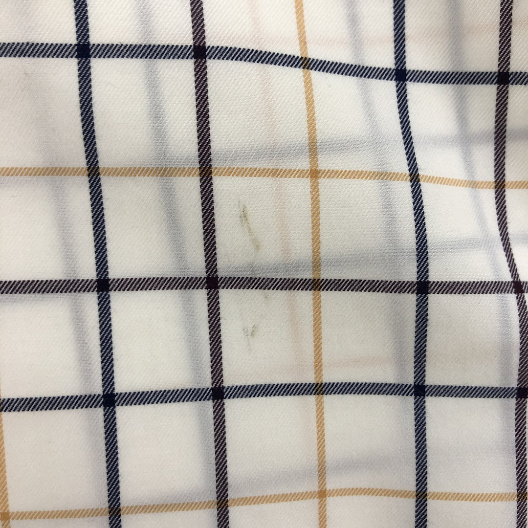 Brooks Brothers Est.1818 Check Pattern Long Sleeve Button-Down Check Shirt, Men's Size L cotton Beige type Vintage Second Hand