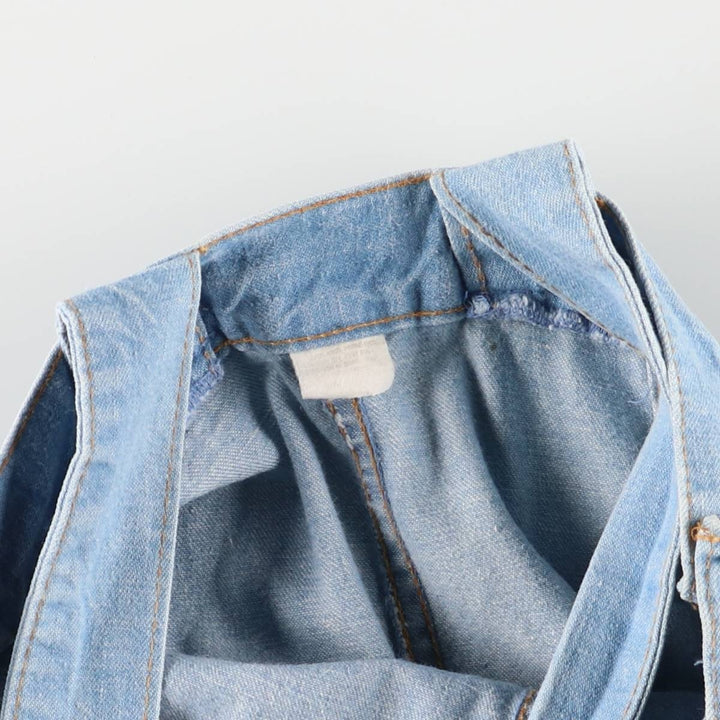 Levi's Mid-calf length A-line orange tab denim jumper skirt, women's size L, vintage unknown Blue type light blue Vintage Second Hand