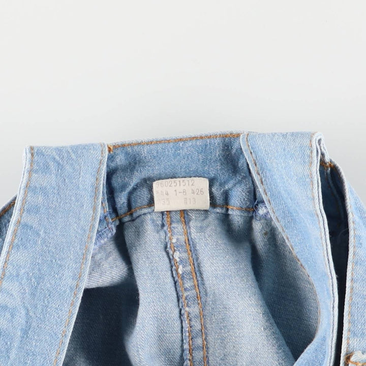 Levi's Mid-calf length A-line orange tab denim jumper skirt, women's size L, vintage unknown Blue type light blue Vintage Second Hand