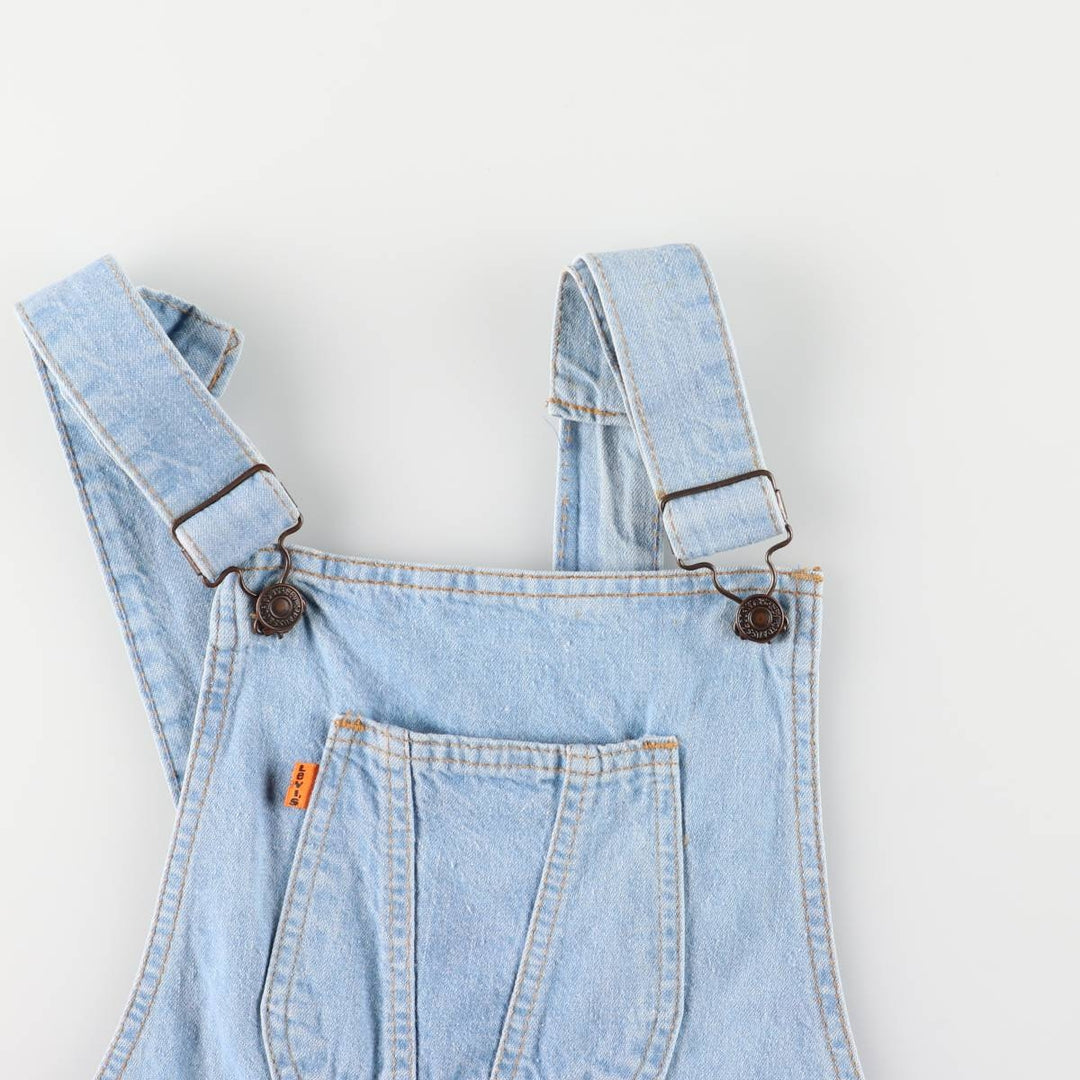 Levi's Mid-calf length A-line orange tab denim jumper skirt, women's size L, vintage unknown Blue type light blue Vintage Second Hand