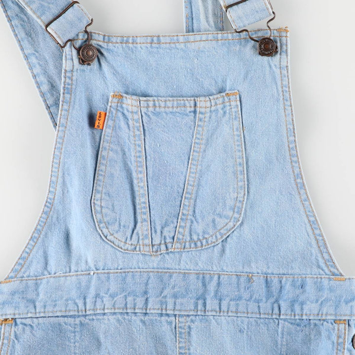 Levi's Mid-calf length A-line orange tab denim jumper skirt, women's size L, vintage unknown Blue type light blue Vintage Second Hand
