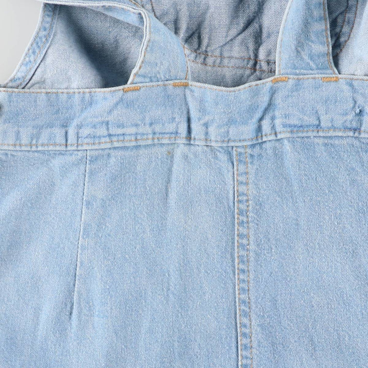 Levi's Mid-calf length A-line orange tab denim jumper skirt, women's size L, vintage unknown Blue type light blue Vintage Second Hand