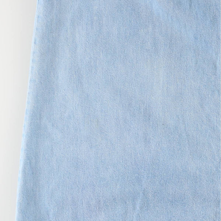 Levi's Mid-calf length A-line orange tab denim jumper skirt, women's size L, vintage unknown Blue type light blue Vintage Second Hand