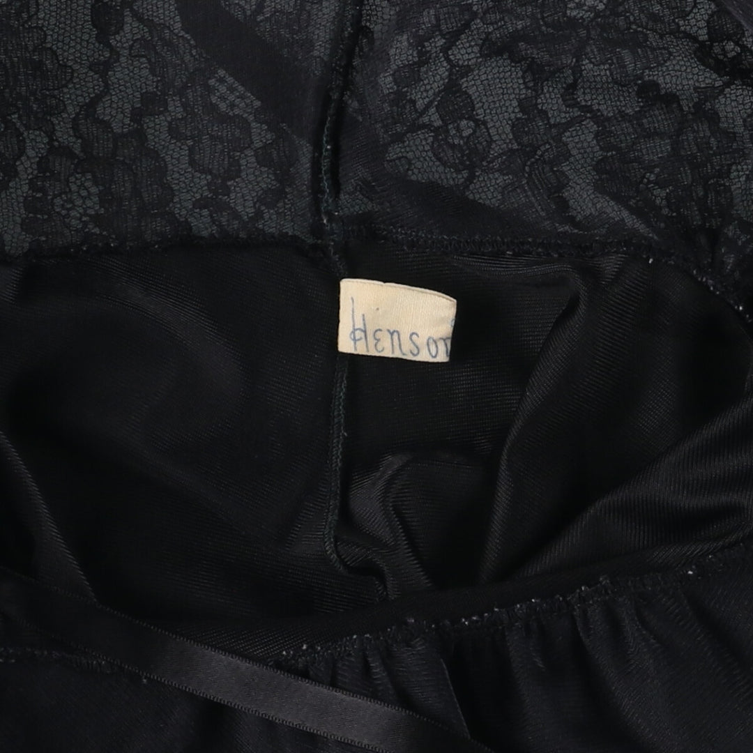 HENSON Lace Mid-length Lingerie Camisole Dress Women's XS Size Nylon black type Vintage Second Hand