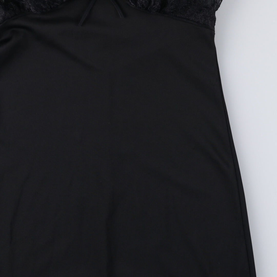 HENSON Lace Mid-length Lingerie Camisole Dress Women's XS Size Nylon black type Vintage Second Hand