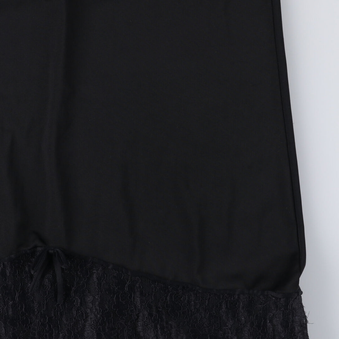 HENSON Lace Mid-length Lingerie Camisole Dress Women's XS Size Nylon black type Vintage Second Hand