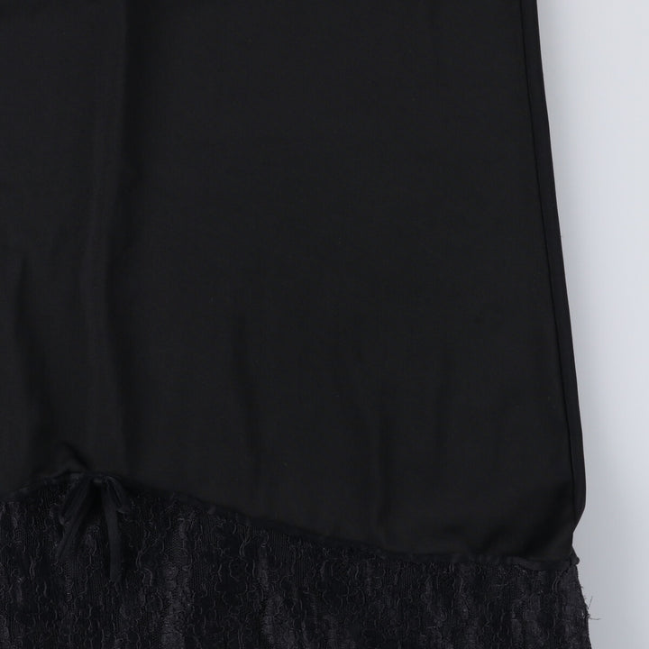 HENSON Lace Mid-length Lingerie Camisole Dress Women's XS Size Nylon black type Vintage Second Hand