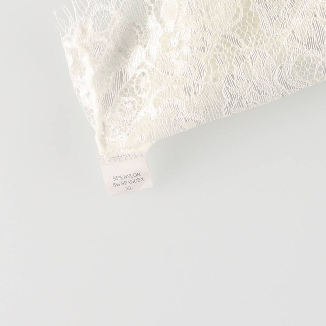 Cutwork embroidery all-lace tunic dress for women, size XL Nylon white type Vintage Second Hand
