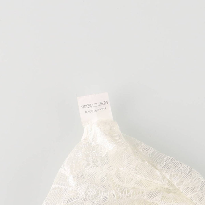 Cutwork embroidery all-lace tunic dress for women, size XL Nylon white type Vintage Second Hand
