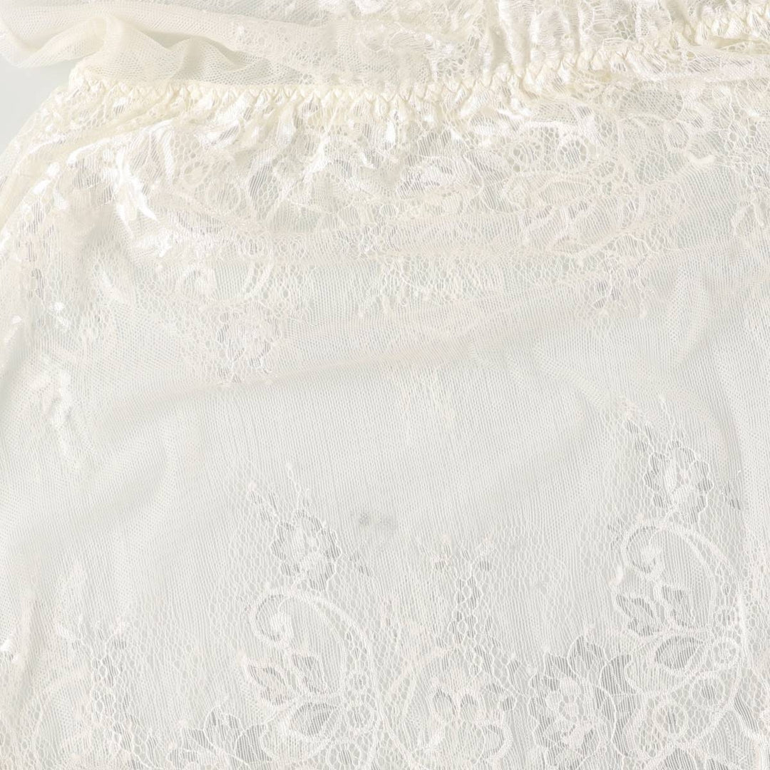 Cutwork embroidery all-lace tunic dress for women, size XL Nylon white type Vintage Second Hand