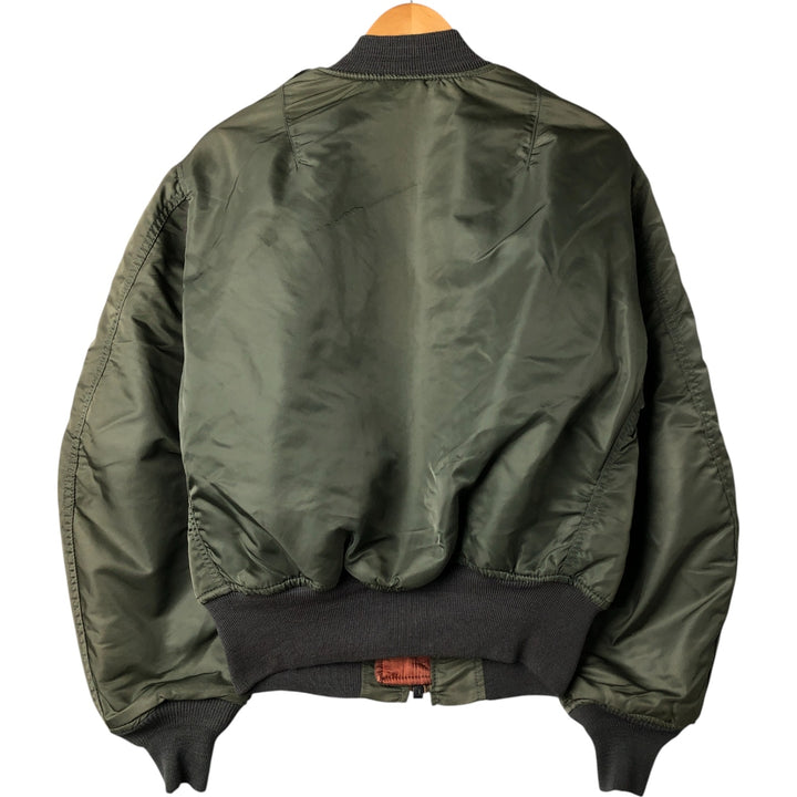 Vintage HOPE MFG MA-1 Military Flight Jacket, Made in USA, Men's Size Medium Nylon Khaki type Vintage Second Hand