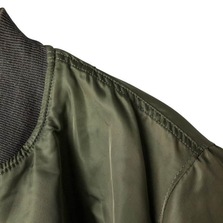 Vintage HOPE MFG MA-1 Military Flight Jacket, Made in USA, Men's Size Medium Nylon Khaki type Vintage Second Hand