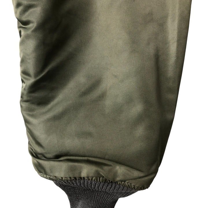 Vintage HOPE MFG MA-1 Military Flight Jacket, Made in USA, Men's Size Medium Nylon Khaki type Vintage Second Hand