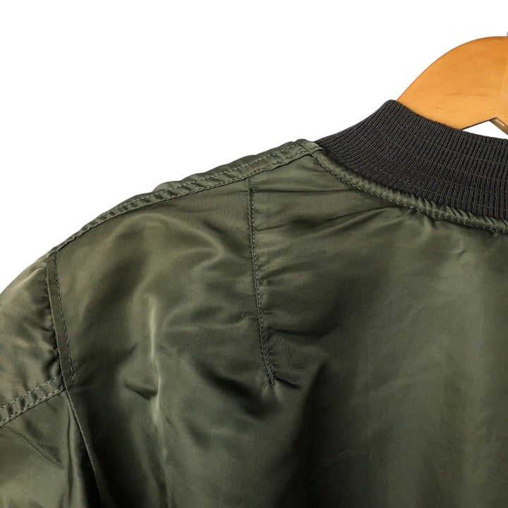 Vintage HOPE MFG MA-1 Military Flight Jacket, Made in USA, Men's Size Medium Nylon Khaki type Vintage Second Hand