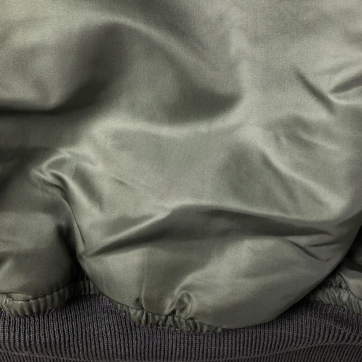 Vintage HOPE MFG MA-1 Military Flight Jacket, Made in USA, Men's Size Medium Nylon Khaki type Vintage Second Hand