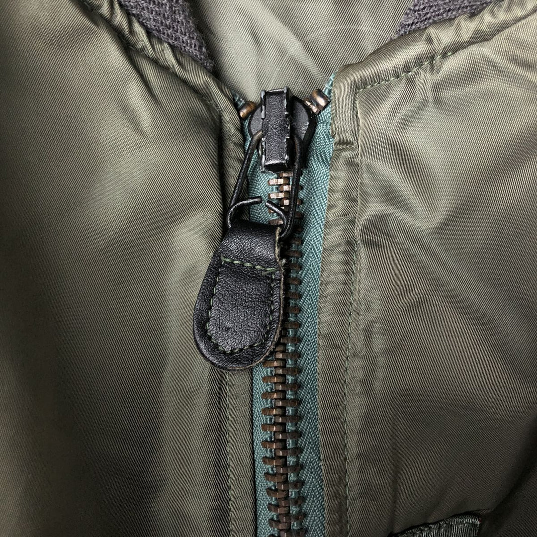 Civilian BRENTS MA-1 Military Flight Jacket, Men's Size L unclear Khaki type Vintage Second Hand