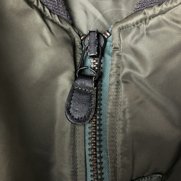 Civilian BRENTS MA-1 Military Flight Jacket, Men's Size L unclear Khaki type Vintage Second Hand