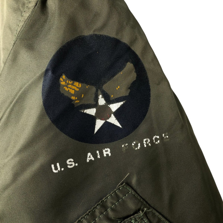 Civilian BRENTS MA-1 Military Flight Jacket, Men's Size L unclear Khaki type Vintage Second Hand