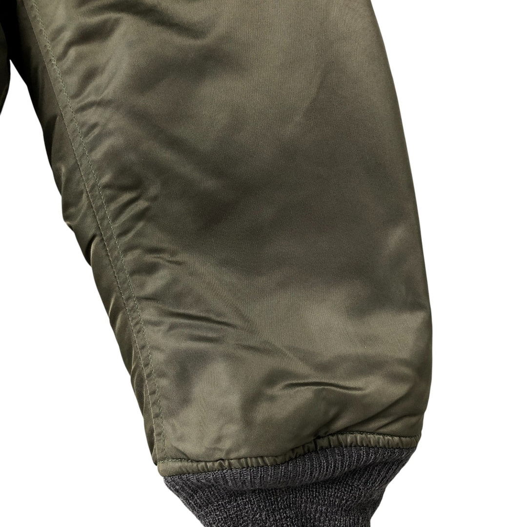 Civilian BRENTS MA-1 Military Flight Jacket, Men's Size L unclear Khaki type Vintage Second Hand
