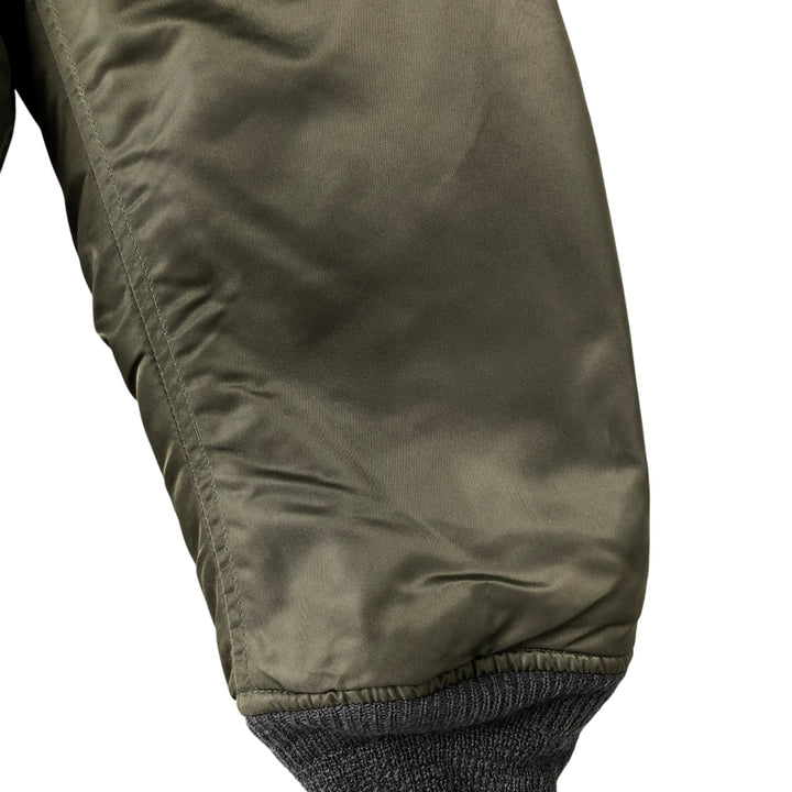 Civilian BRENTS MA-1 Military Flight Jacket, Men's Size L unclear Khaki type Vintage Second Hand