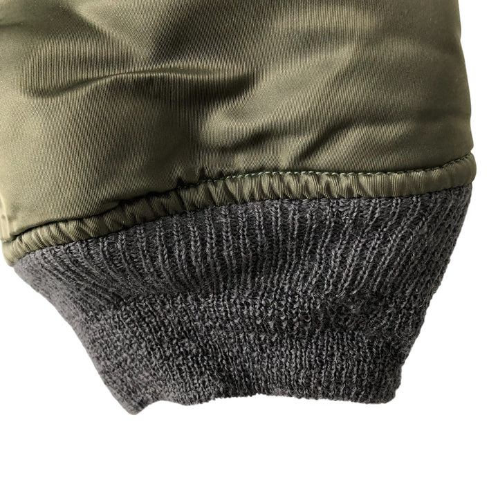 Civilian BRENTS MA-1 Military Flight Jacket, Men's Size L unclear Khaki type Vintage Second Hand