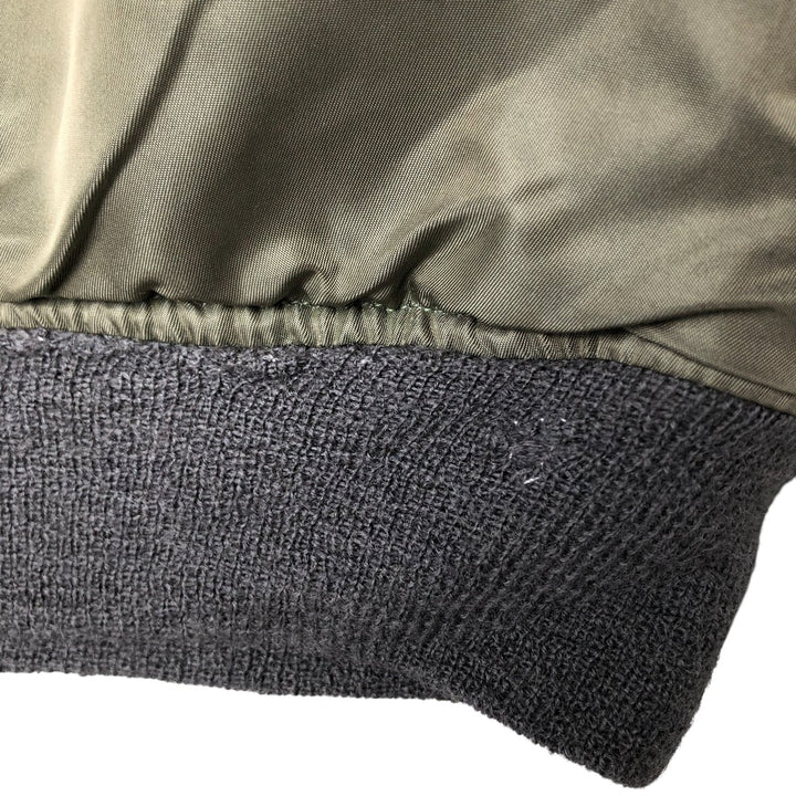 Civilian BRENTS MA-1 Military Flight Jacket, Men's Size L unclear Khaki type Vintage Second Hand