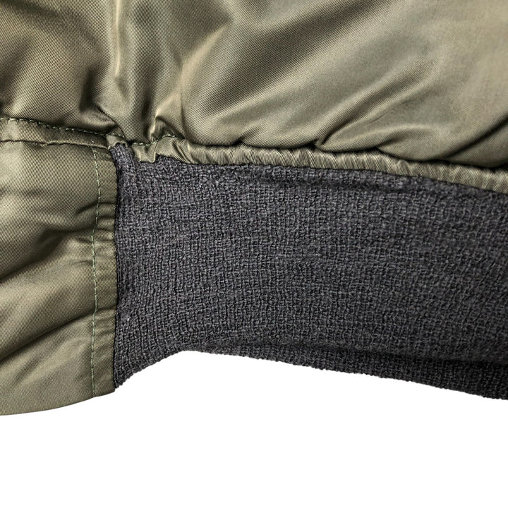 Civilian BRENTS MA-1 Military Flight Jacket, Men's Size L unclear Khaki type Vintage Second Hand