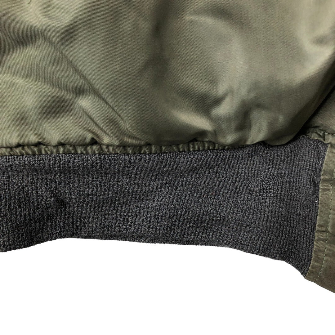 Civilian BRENTS MA-1 Military Flight Jacket, Men's Size L unclear Khaki type Vintage Second Hand