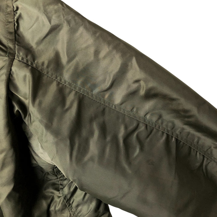 Civilian BRENTS MA-1 Military Flight Jacket, Men's Size L unclear Khaki type Vintage Second Hand