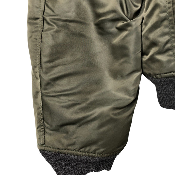 Civilian BRENTS MA-1 Military Flight Jacket, Men's Size L unclear Khaki type Vintage Second Hand