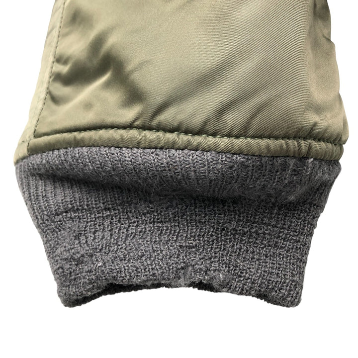 Civilian BRENTS MA-1 Military Flight Jacket, Men's Size L unclear Khaki type Vintage Second Hand