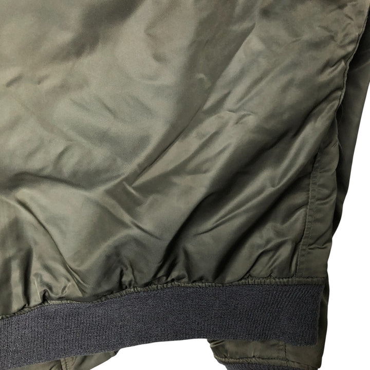 Civilian BRENTS MA-1 Military Flight Jacket, Men's Size L unclear Khaki type Vintage Second Hand