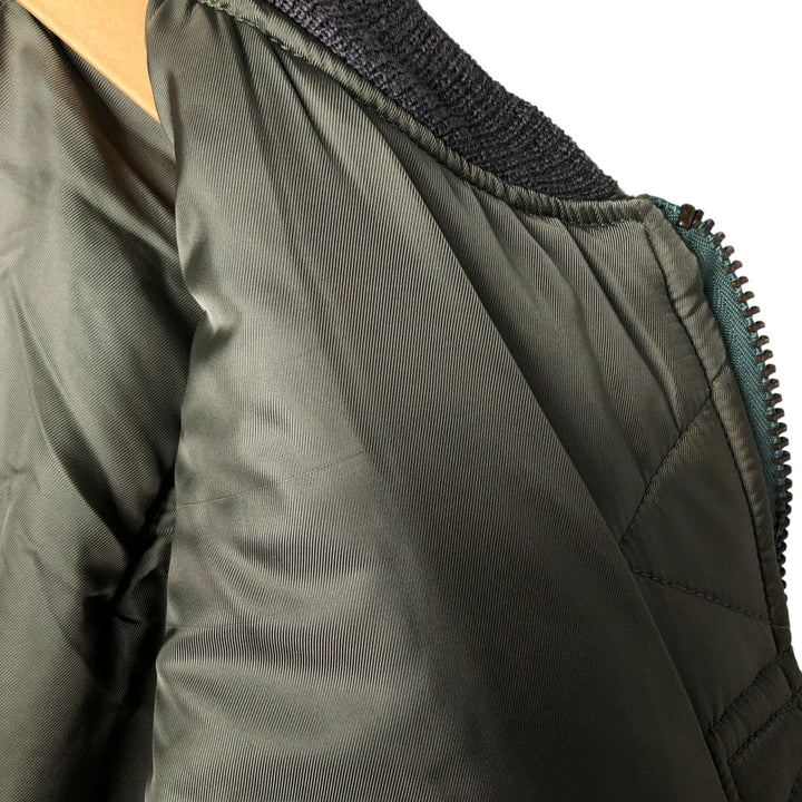 Civilian BRENTS MA-1 Military Flight Jacket, Men's Size L unclear Khaki type Vintage Second Hand