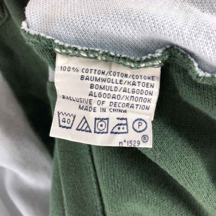 Ralph Lauren POLO by Ralph Lauren CUSTOM FIT crazy pattern long sleeve polo shirt men's M size cotton Blue type light blue Vintage Second Hand