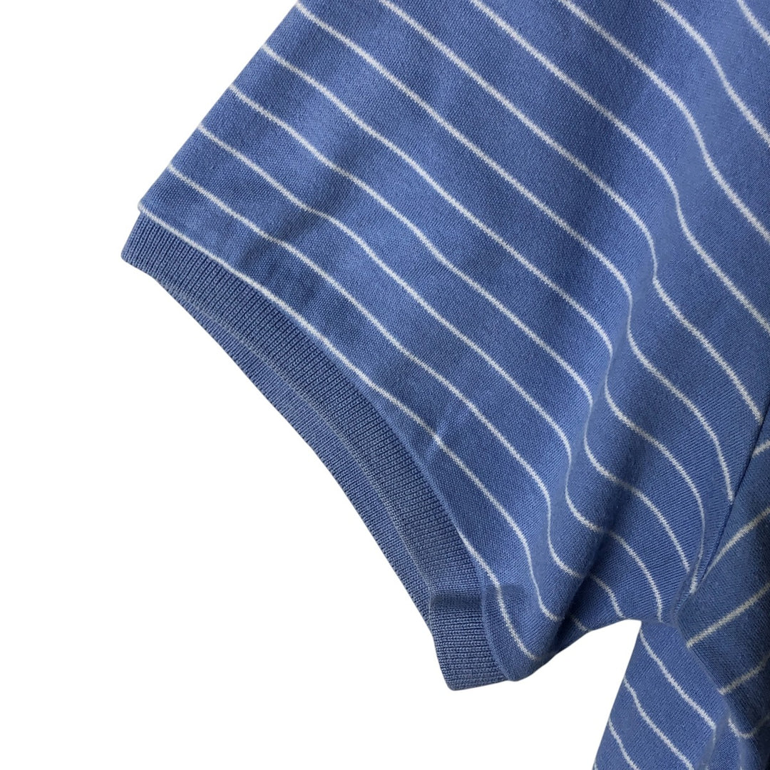 Ralph Lauren POLO by Ralph Lauren CUSTOM FIT short sleeve striped polo shirt men's XL size cotton Purple type blue-purple Vintage Second Hand