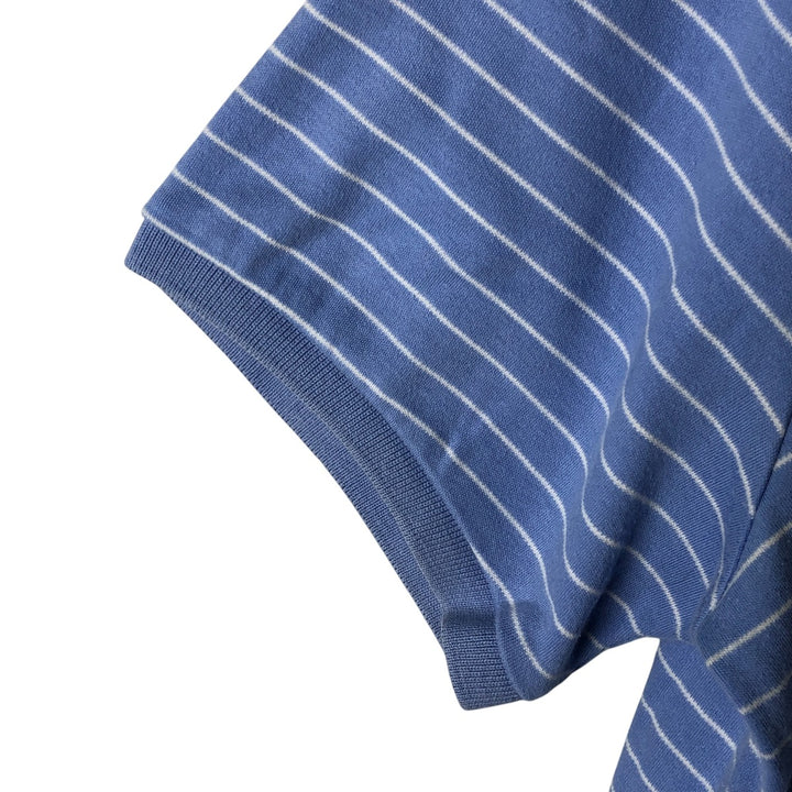Ralph Lauren POLO by Ralph Lauren CUSTOM FIT short sleeve striped polo shirt men's XL size cotton Purple type blue-purple Vintage Second Hand