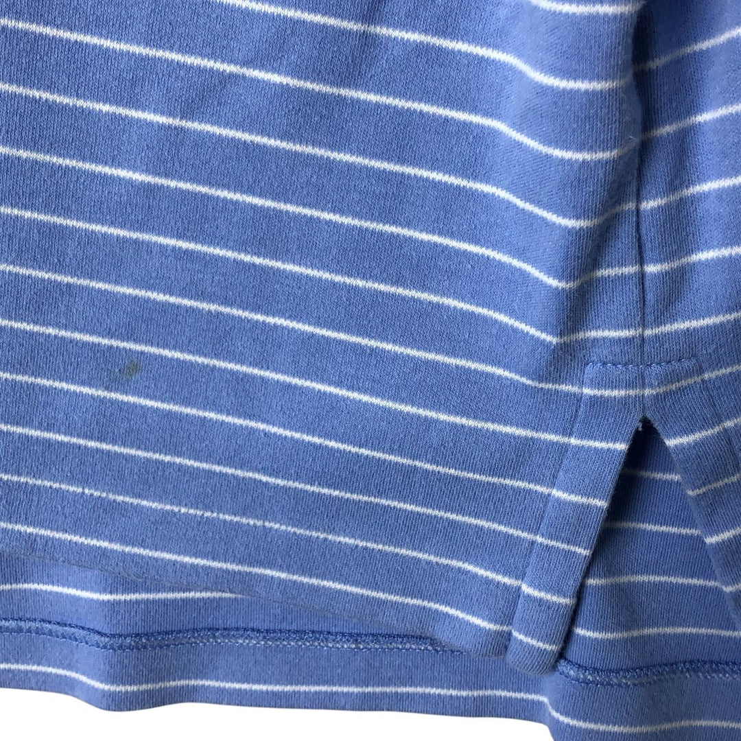 Ralph Lauren POLO by Ralph Lauren CUSTOM FIT short sleeve striped polo shirt men's XL size cotton Purple type blue-purple Vintage Second Hand