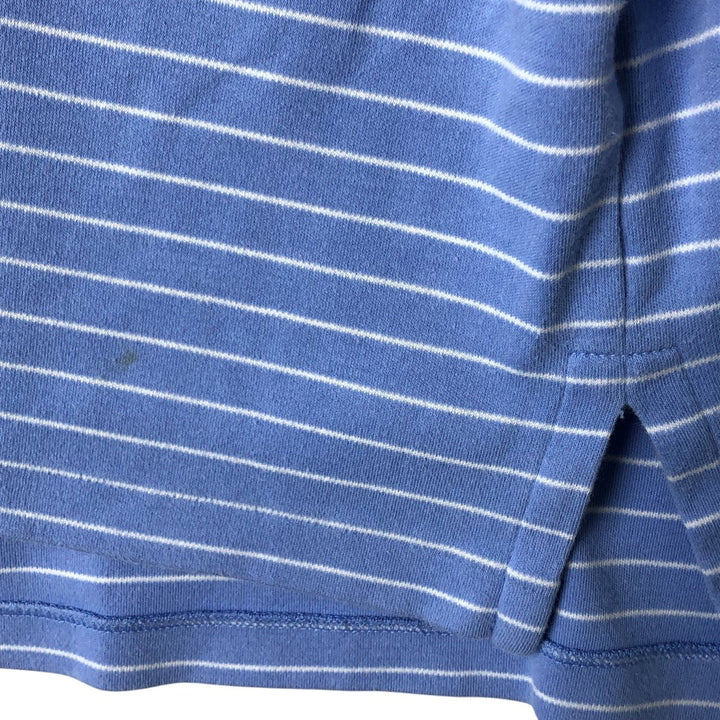 Ralph Lauren POLO by Ralph Lauren CUSTOM FIT short sleeve striped polo shirt men's XL size cotton Purple type blue-purple Vintage Second Hand